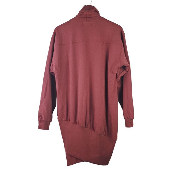 Young Fabulous & Broke Zippered Asymmetrical Hem Turtle Neck Sweater Dress Sz M - Picture 3 of 12